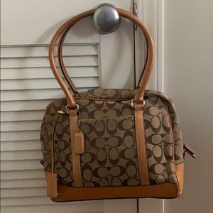 Authentic Coach Canvas/Leather Coach Bag